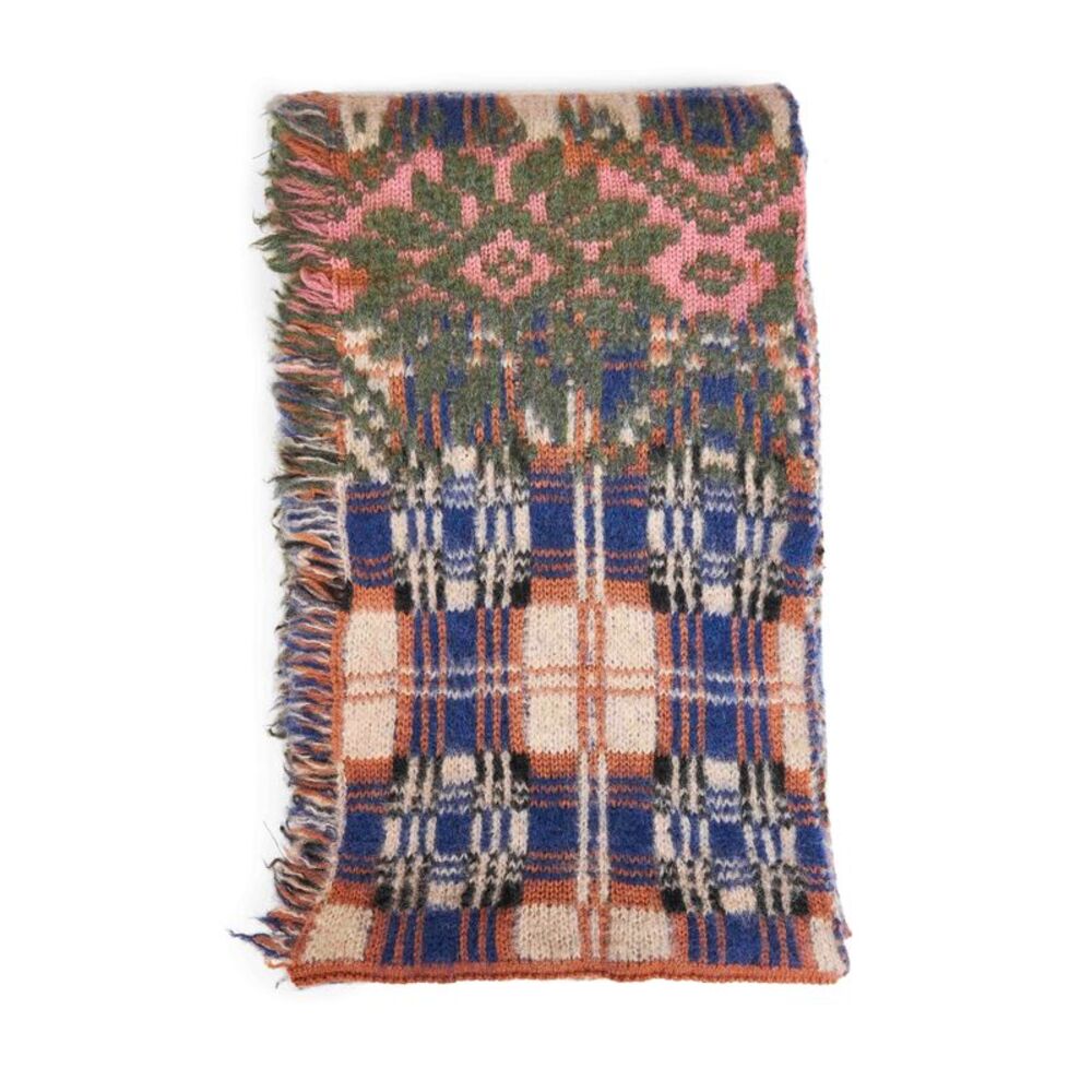 Dries Van Noten Women Multicolor Patchwork Wool And Alpaca Blend Scarf